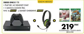 Gamestop Microsoft Xbox One X 1TB + Plap XB 1 AC Headset Chat + 1 Gioco A Scelta offerta
