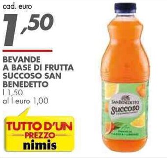 Italmark BEVANDE A BASE DI FRUTTA SUCCOSO SAN BENEDETTO l 1,50 offerta
