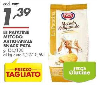 Italmark LE PATATINE METODO ARTIGIANALE SNACK PATA g 150/130 offerta