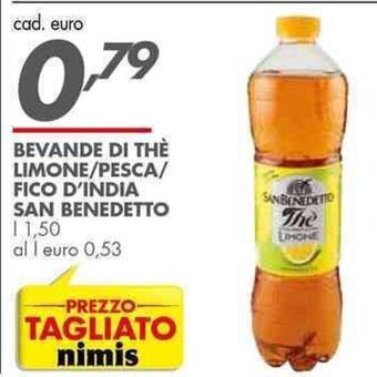 Italmark BEVANDE DI THÈ LIMONE/PESCA/ FICO D'INDIA SAN BENEDETTO l 1,50 offerta