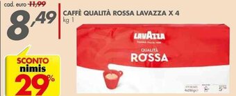 CAFFÈ QUALITÀ ROSSA LAVAZZA X 4 1 kg