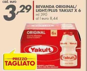 Italmark BEVANDA ORIGINAL/ LIGHT/PLUS YAKULT X 6 ml 390 offerta