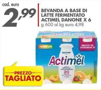 BEVANDA A BASE DI LATTE FERMENTATO ACTIMEL DANONE X 6 g 600