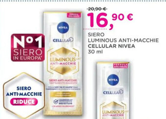 SIERO LUMINOUS ANTI-MACCHIE CELLULAR NIVEA 30 ml