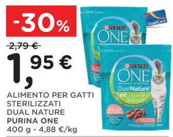 Poli ALIMENTO PER GATTI STERILIZZATI DUAL NATURE PURINA ONE 400 g offerta