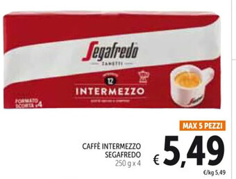 Spazio Conad CAFFÈ INTERMEZZO SEGAFREDO 250 g x 4 offerta