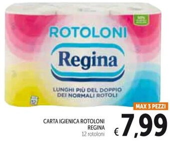 Spazio Conad CARTA IGIENICA ROTOLONI REGINA 12 ROTOLONI offerta