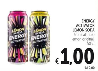 Spazio Conad ENERGY ACTIVATOR LÉMON SODA tropical trip o lemon original 50 cl offerta