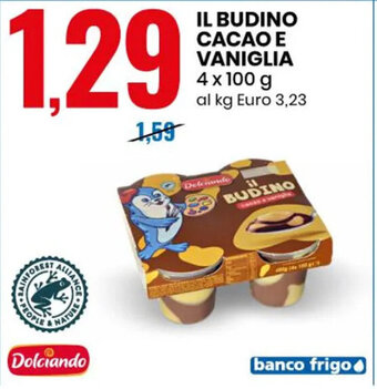 IL BUDINO CACAO E VANIGLIA 4 x 100 g