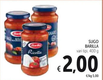 Spazio Conad SUGO BARILLA vari tipi 400 g offerta