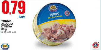 Eurospin TONNO ALL'OLIO D'OLIVA 80 g offerta