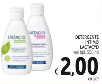 Spazio Conad DETERGENTE INTIMO LACTACYD vari tipi, 300 ml offerta