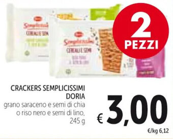 Spazio Conad CRACKERS SEMPLICISSIMI DORIA 245 g offerta