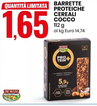BARRETTE PROTEICHE CEREALI COCCO 112 g