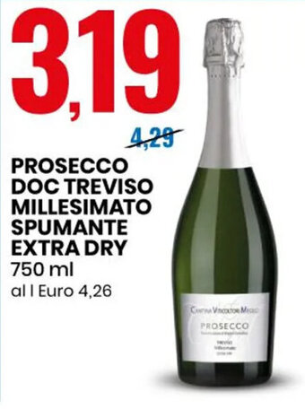 PROSECCO DOC TREVISO MILLESIMATO SPUMANTE EXTRA DRY 750 ml