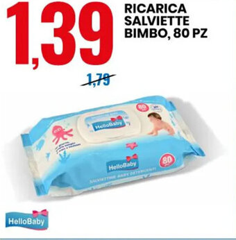 Eurospin RICARICA SALVIETTE BIMBO, 80 PZ offerta