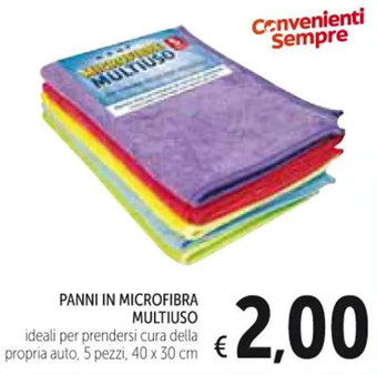 Spazio Conad PANNI IN MICROFIBRA MULTIUSO 40 x 30 cm offerta