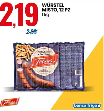 Eurospin WÜRSTEL MISTO, 12 PZ 1kg offerta