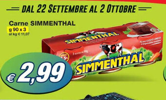 Prix Quality Carne SIMMENTHAL g 90x3 offerta