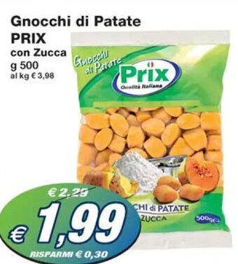 Prix Quality Gnocchi di Patate PRIX con Zucca g 500 offerta