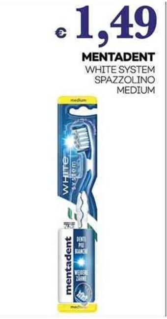 Pilato MENTADENT WHITE SYSTEM SPAZZOLINO MEDIUM offerta
