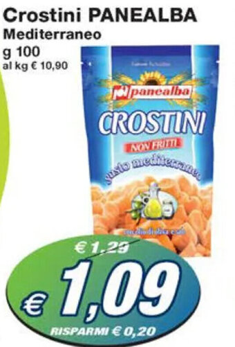 Prix Quality Crostini PANEALBA Mediterraneo g 100 offerta