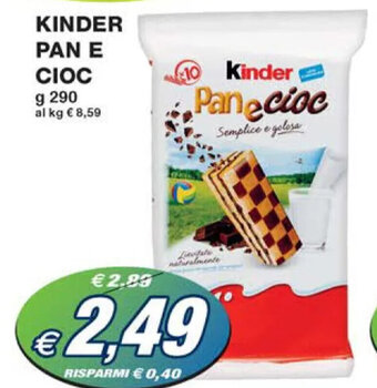 Prix Quality KINDER PAN E CIOC g 290 offerta