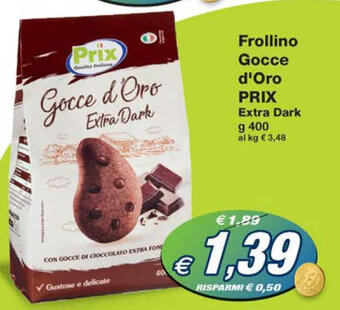 Prix Quality Frollino Gocce d'Oro PRIX Extra Dark g 400 offerta