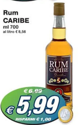 Prix Quality Rum CARIBE ml 700 offerta