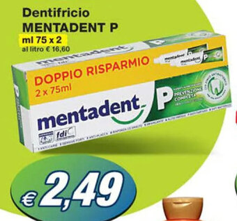 Dentifricio MENTADENT P ml 75 x 2