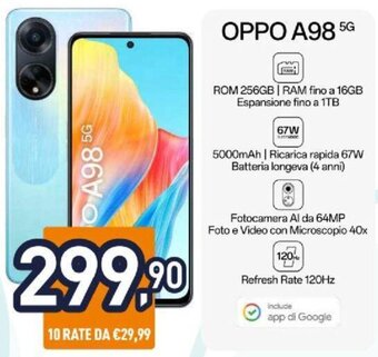 Unieuro OPPO A98 5G offerta
