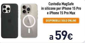 Unieuro Custodia MagSafe in silicone per iPhone 15 Pro e iPhone 15 Pro Max offerta