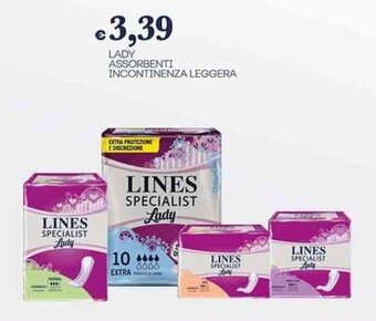 LINES SPECIALIST LADY ASSORBENTI INCONTINENZA LEGGERA