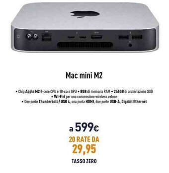 Unieuro Mac mini M2 offerta