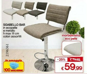 Satur Sgabelli offerta