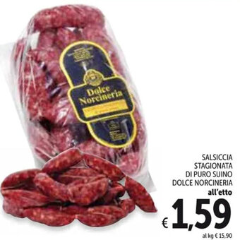 Spazio Conad SALSICCIA STAGIONATA DI PURO SUINO DOLCE NORCINERIA offerta