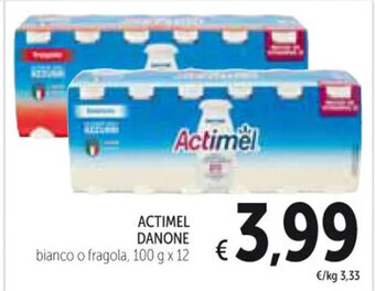 ACTIMEL DANONE bianco o fragola, 100 g x 12