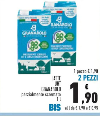 Conad LATTE UHT GRANAROLO parzialmente scremato 1 L 2 PEZZI offerta