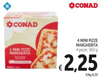 Spazio Conad 4 MINI PIZZE MARGHERITA 360 g offerta