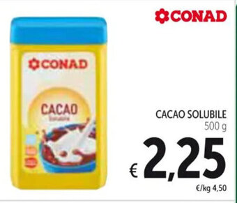 Spazio Conad CACAO SOLUBILE 500 g offerta