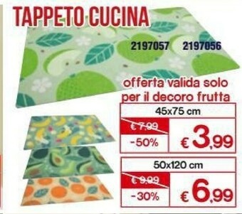 Satur Tappeto Cucina offerta