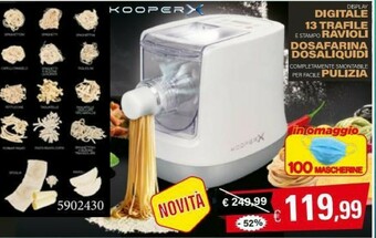 Satur Kooper Digitale 13 Trafile Estampo Ravioli Dosafarina Dosaliquidi offerta