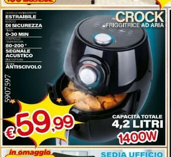 Satur Crock Friggitrice Ad Aria offerta