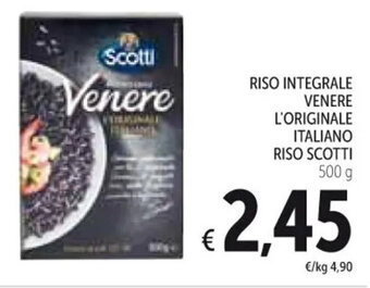 Spazio Conad RISO INTEGRALE VENERE L'ORIGINALE ITALIANO RISO SCOTTI 500 g offerta