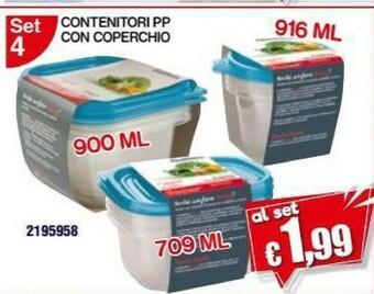 Satur Contenitori Pp Con Coperchio offerta