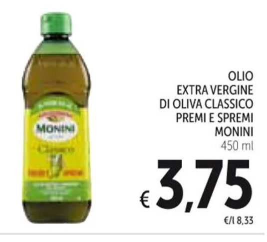 Spazio Conad OLIO EXTRA VERGINE DI OLIVA CLASSICO PREMI E SPREMI MONINI 450 ml offerta