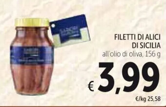 Spazio Conad FILETTI DI ALICI DI SICILIA 156 g offerta