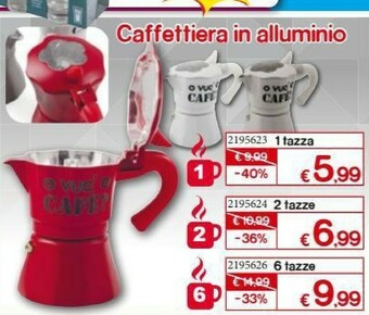 Satur Caffettiera In Alluminio offerta