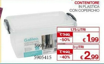 Contenitore In Plastica Con Coperchio