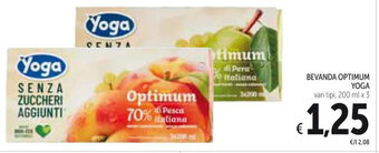 Spazio Conad BEVANDA OPTIMUM YOGA vari tipi, 200 ml x 3 offerta